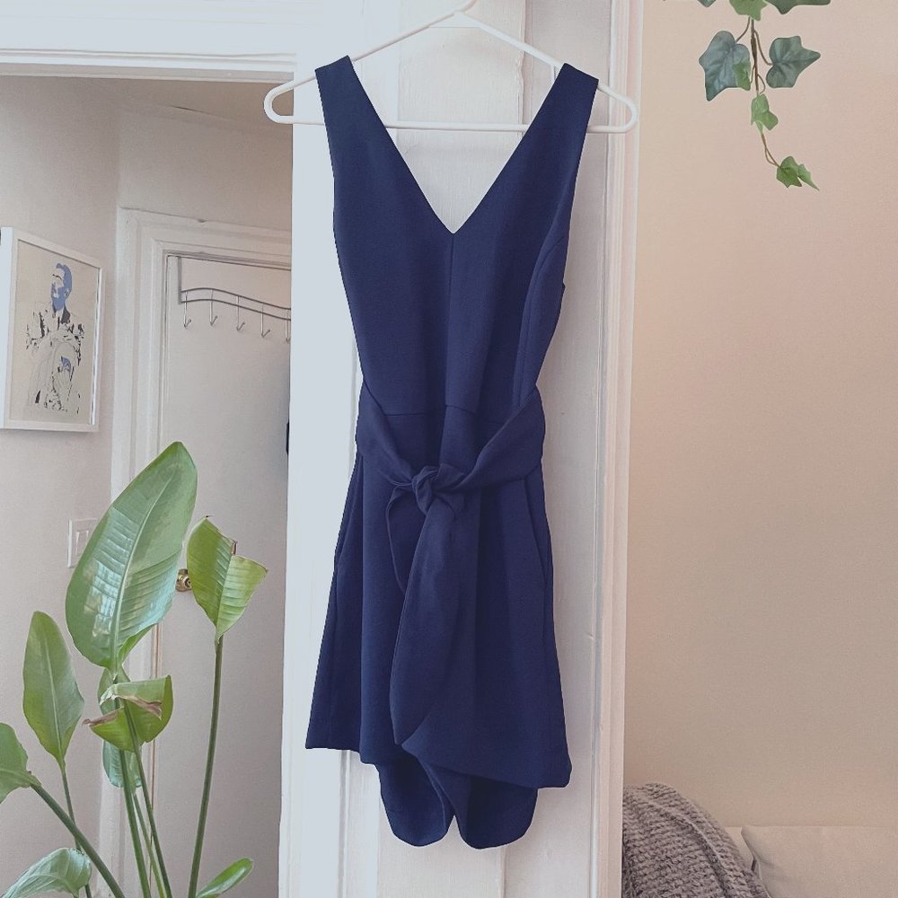 Wilfred navy blue Ecoulement romper